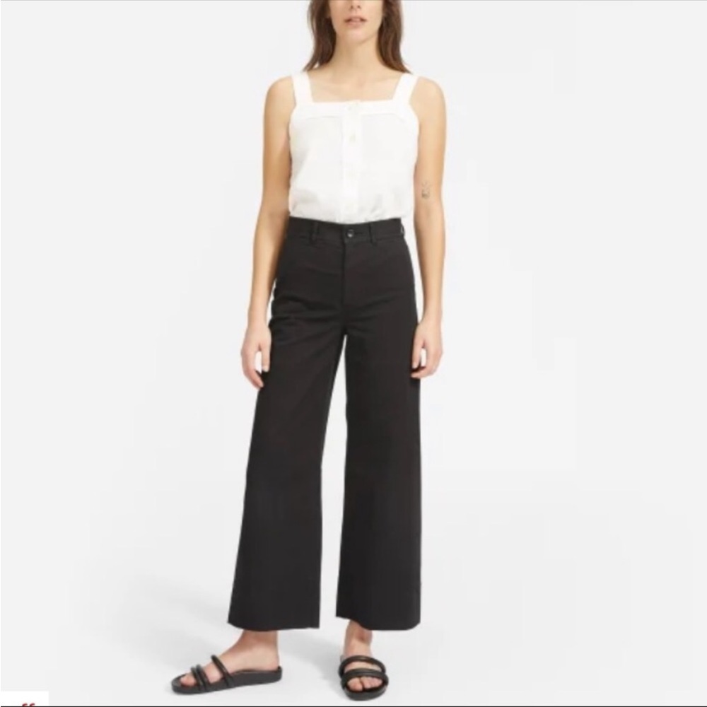 Everlane Wide leg lightweight chino crop pant